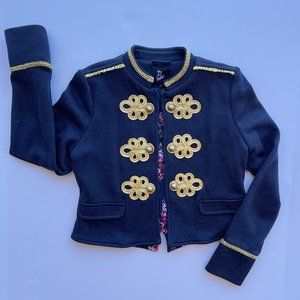 M 7/8 GIRLS Art Class Military style Blazer with floral lining